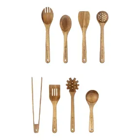 CROFTON® Ustensiles de cuisine en acacia 4 pcs