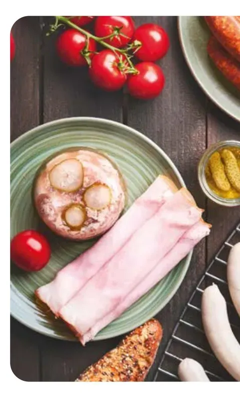 Ham and jellied meat