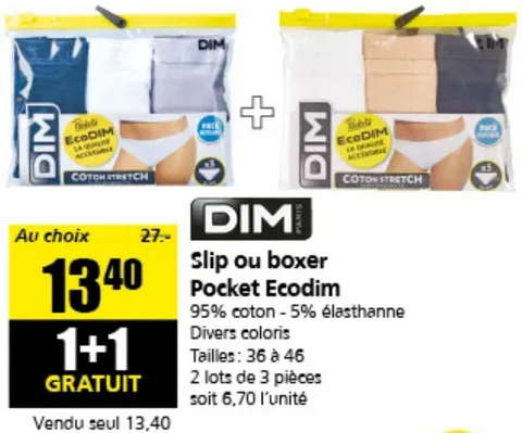 DIM Briefs or boxers Pocket Ecodim