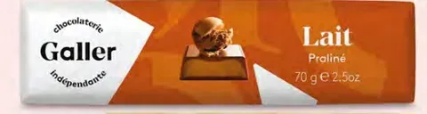 Milk chocolate bar Praliné