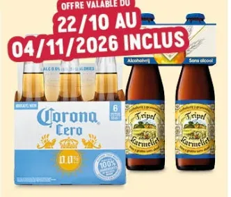 Jupiler, Stella Artois, Hoegaarden, Leffe, Corona or Tripel Karmeliet 0.0% Non-Alcoholic Beer
