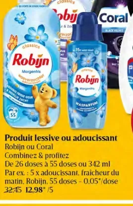 Laundry detergent or fabric softener