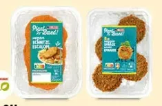 Vegan schnitzels, organic mini broccoli or spinach burgers