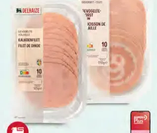 Turkey breast fillet or chicken breast fillet or ham slices
