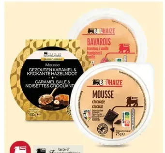 Single-serve mousse or bavarois