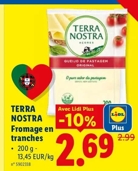 Terrra Nostra cheese slices