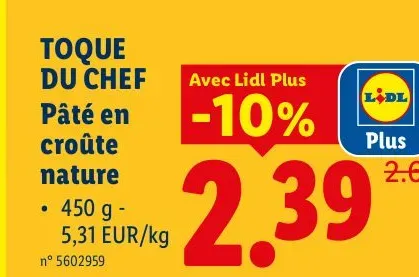 Pâté en croûte nature