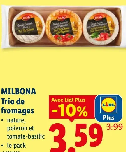 Trio of cheeses