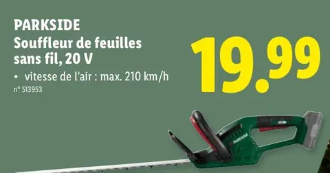 Leaf blower, 20 V
