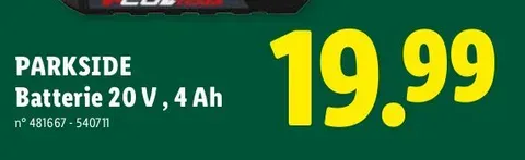 Battery 20 V, 4 Ah