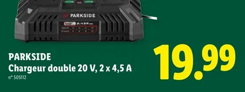 Double charger 20 V, 2 x 4.5 A