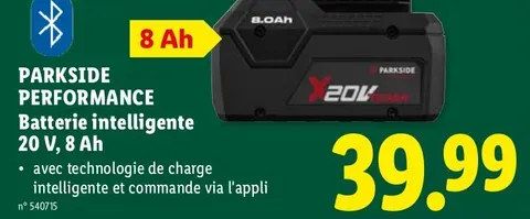 Intelligent battery 20 V, 8 Ah