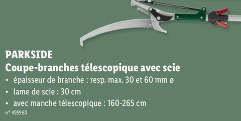 Telescopic loppers with saw