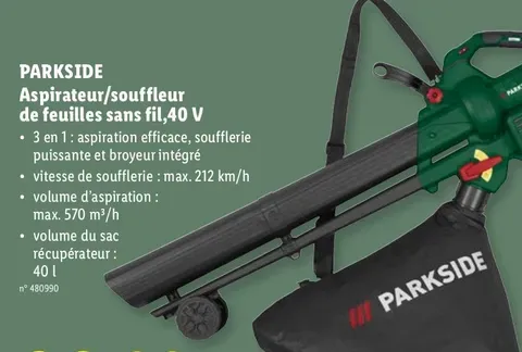 Cordless leaf blower/vacuum