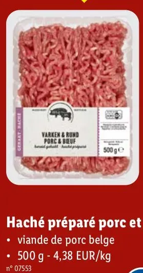 Minced pork and beef