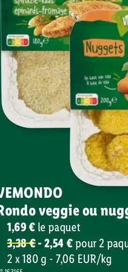 Veggie Rondo or vegan nuggets