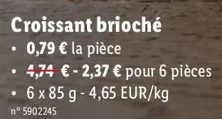 Brioche croissant