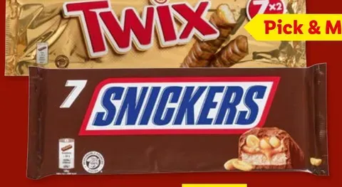 Assorted Chocolate Bars (Bounty, Mily Way, Snickers, Twix)